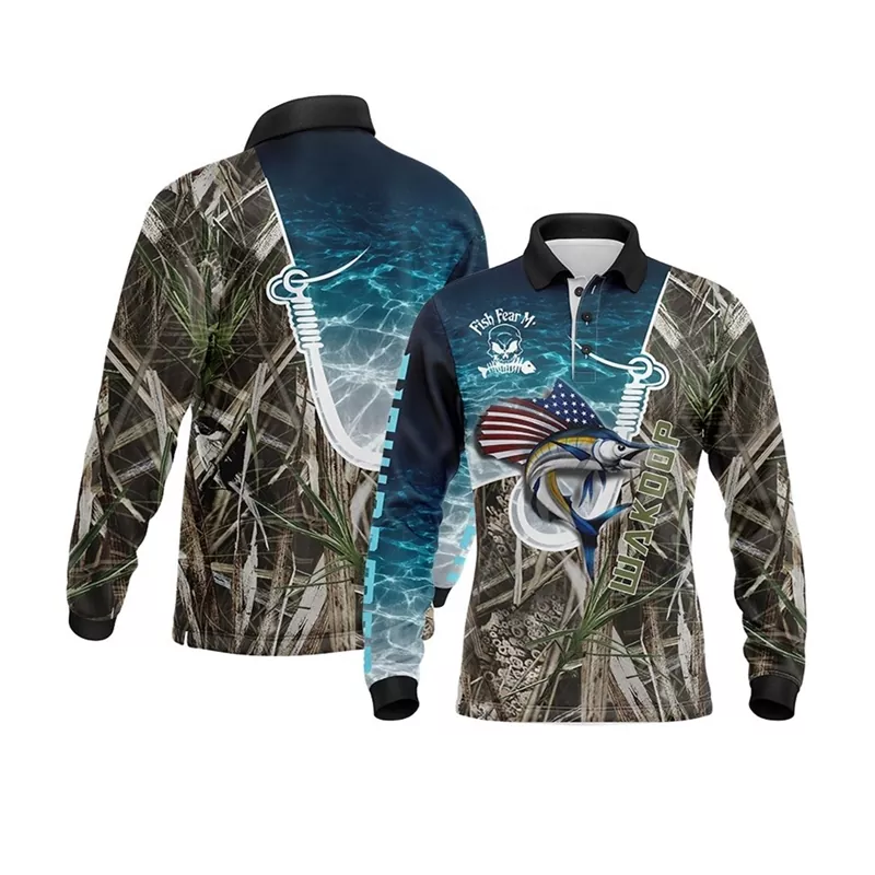 Sublimated ငါးဖမ်းအင်္ကျီများ